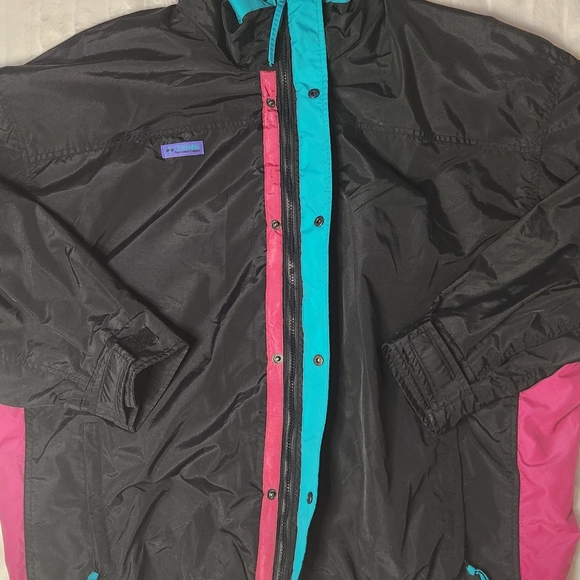 Vintage 90s Columbia Bugaboo Tall XXL Jacket Shell Only Retro Ski Colorblock - Picture 5 of 11